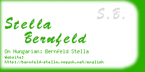stella bernfeld business card